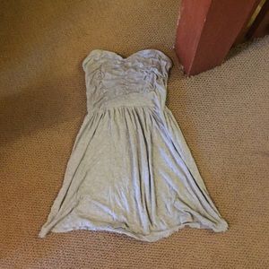 Strapless gray dress