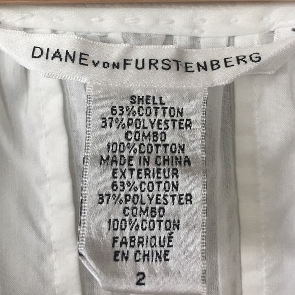 DVF cotton blouse size 2 with delicate detailing - Picture 2 of 4