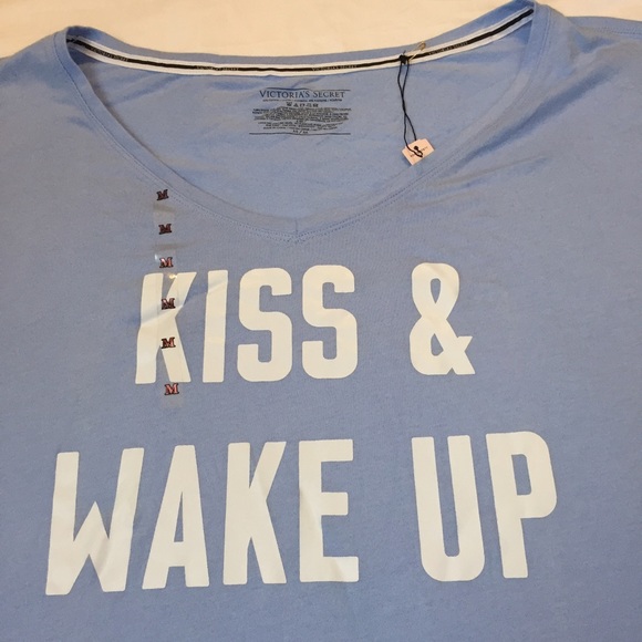 VS Kiss and Wake Up Blue Ombré Sleep Tee! - Picture 3 of 4