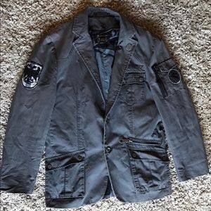 Military style men's blazer