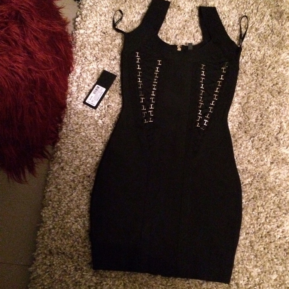 Marciano by Guess Mini Black Bandage Dress