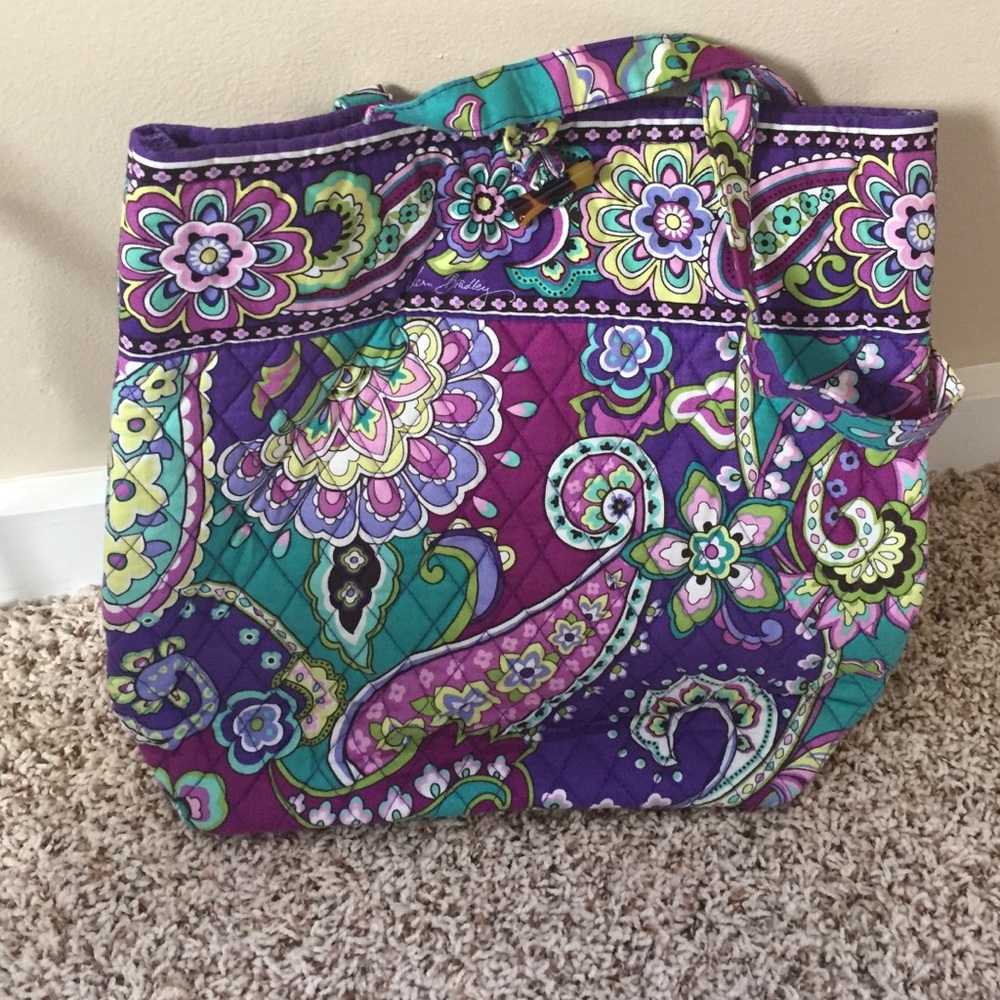 Vera Bradley Shoulder Tote Purple Heather