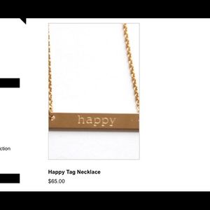 Jook and Nona gold "happy" necklace