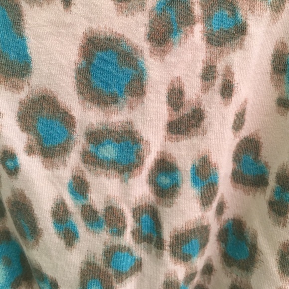 turquoise and cream cheetah print maxi dress - Picture 2 of 2
