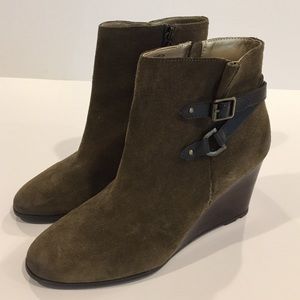 Tahari Suede Wedge Boots