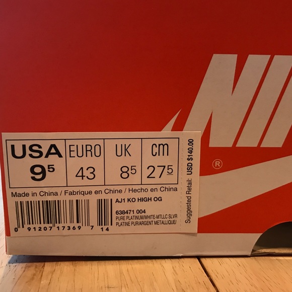 Nike Jordan 1 (Platinum Grey) - Picture 4 of 4