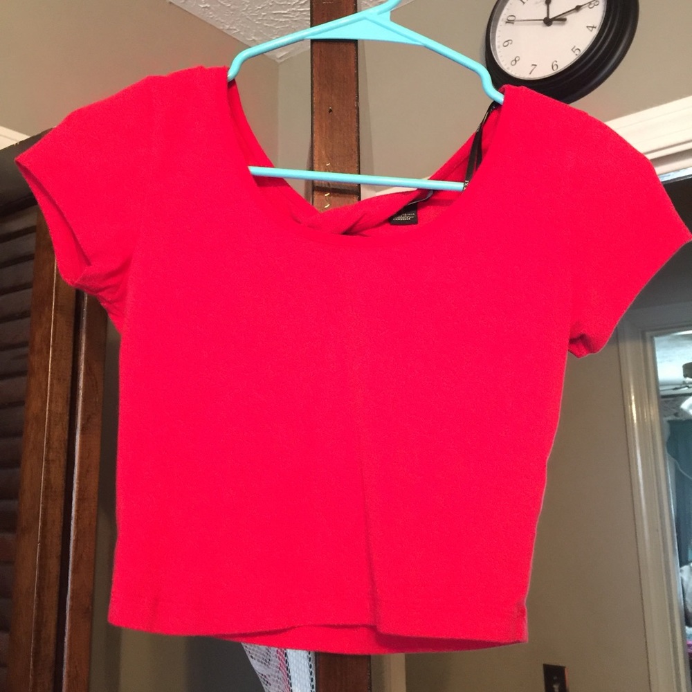 Red crop top