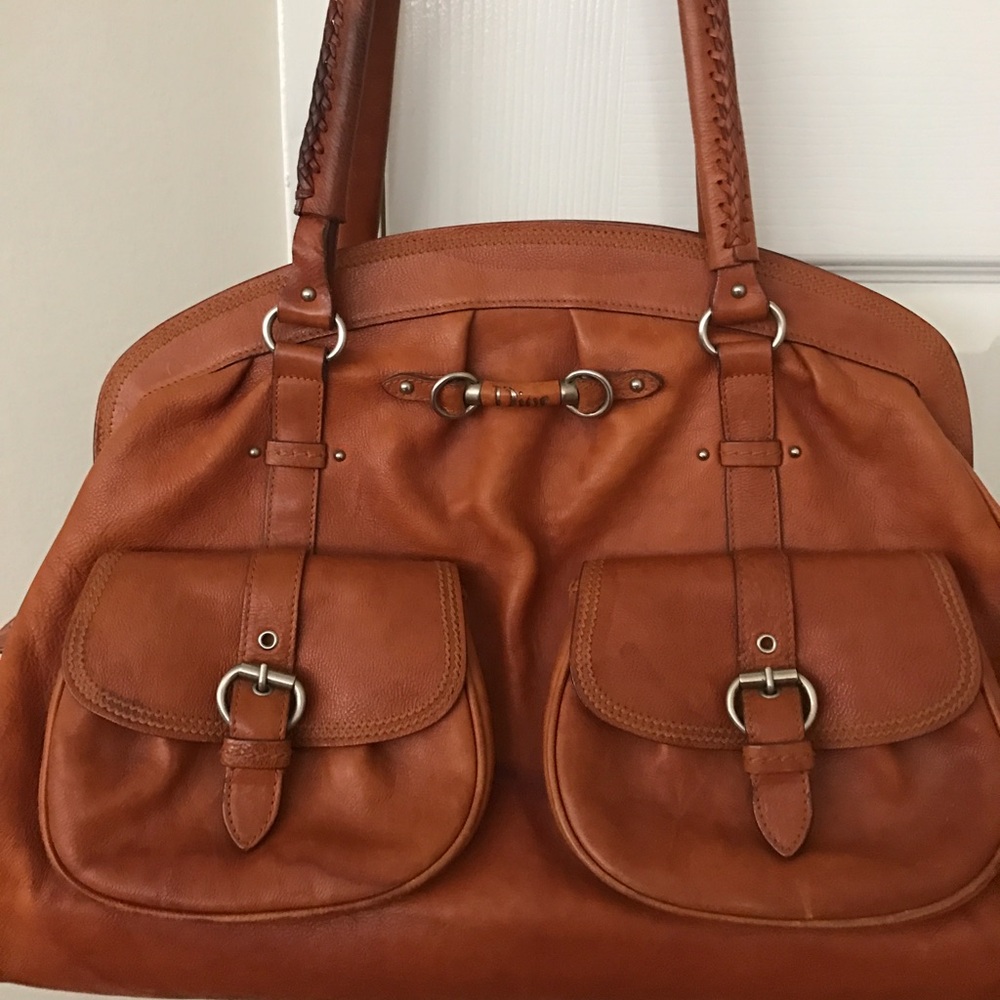 Christian Dior Leather Brown Shoulder Vintage Bag