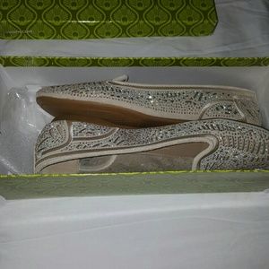 NIB Gianni Binion rhinestone flats