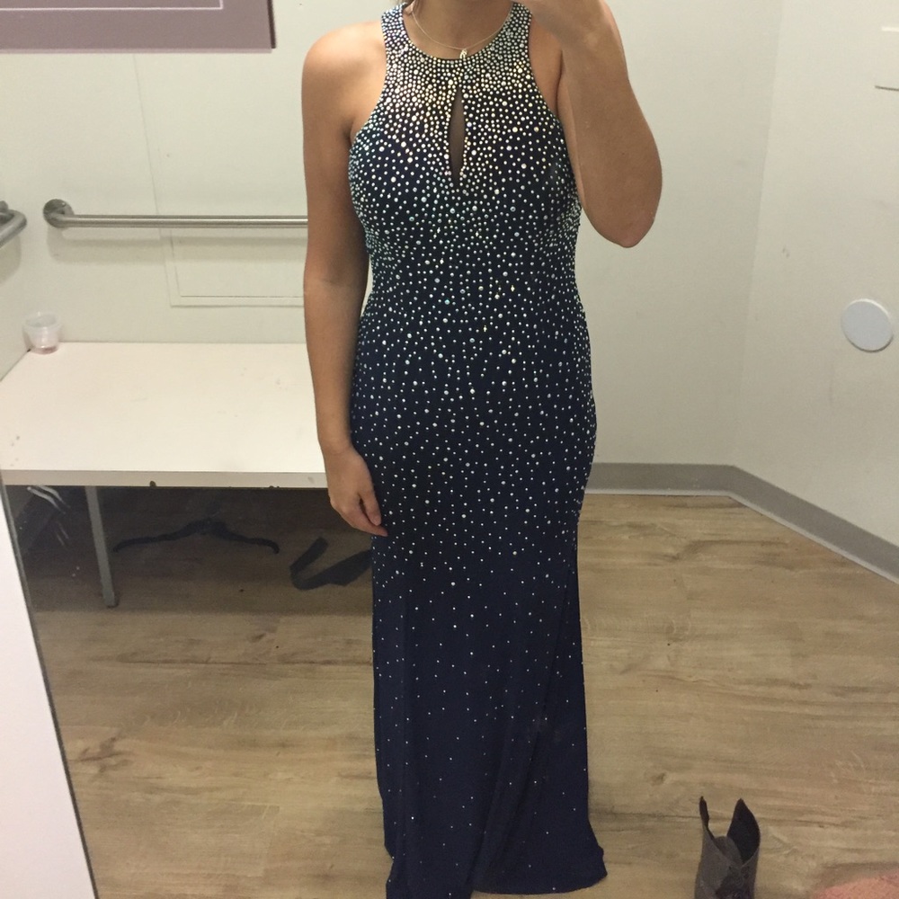 Navy blue prom dress *worn once*