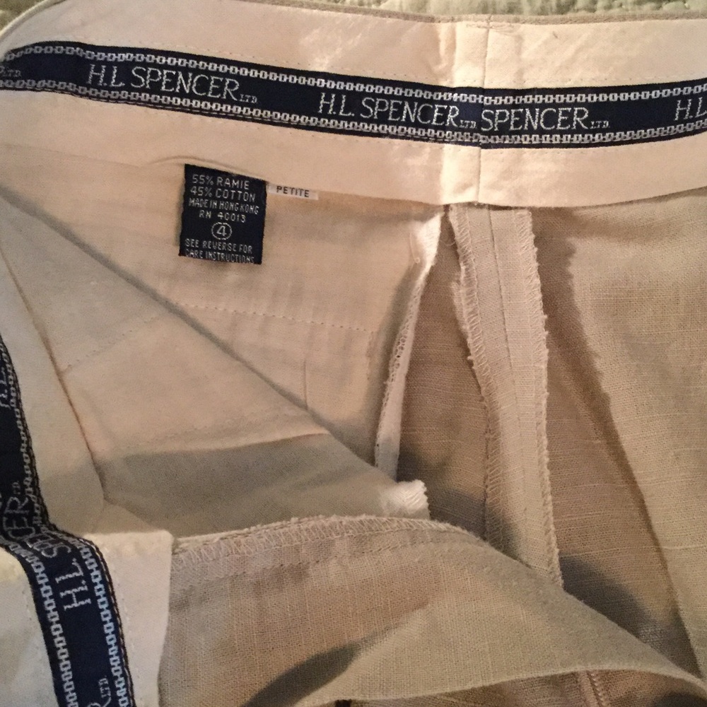 Vintage early 1980’s - H L Spencer  beige pants