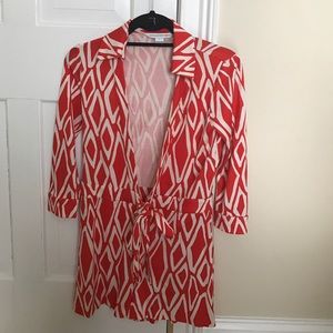 Diane von Furstenberg Wrap Romper Jumpsuit