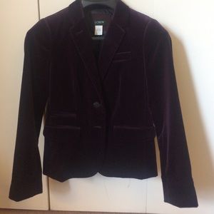 JCrew Plum Velvet Blazer