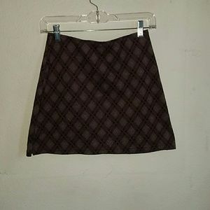 A-line plaid skirt