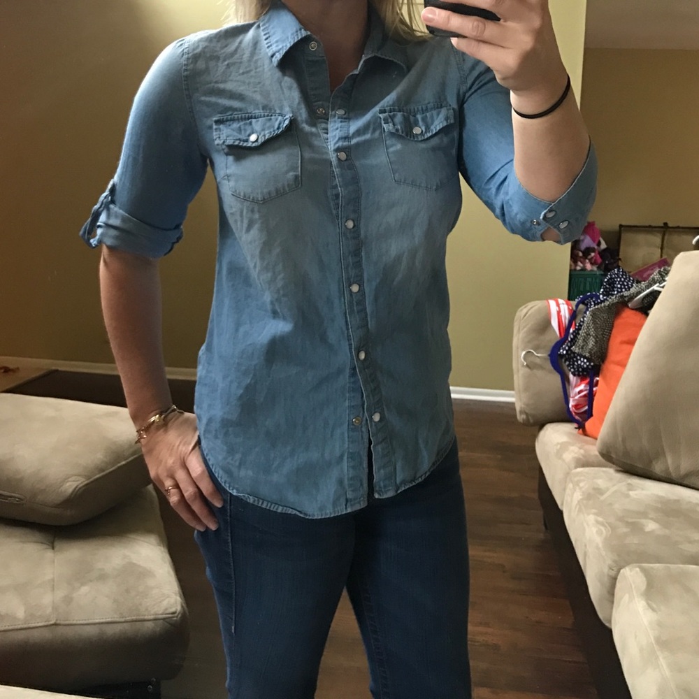Cute button down denim shirt