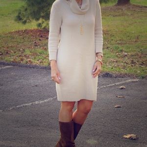 Glamour Farms Cowl neck sweater dress