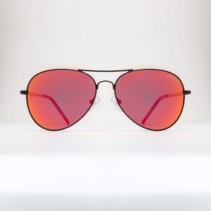 RED AVIATOR SUNGLASSES