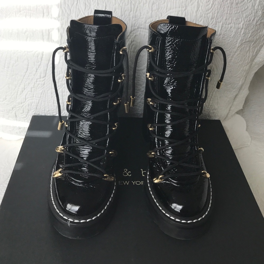 Rag and Bone Sanne Patent Platform Boot