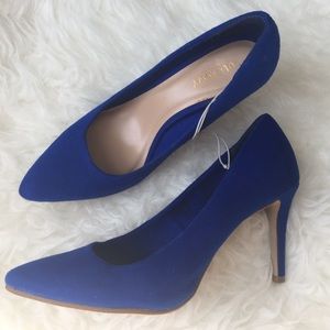 Old Navy Faux Suede Blue heels
