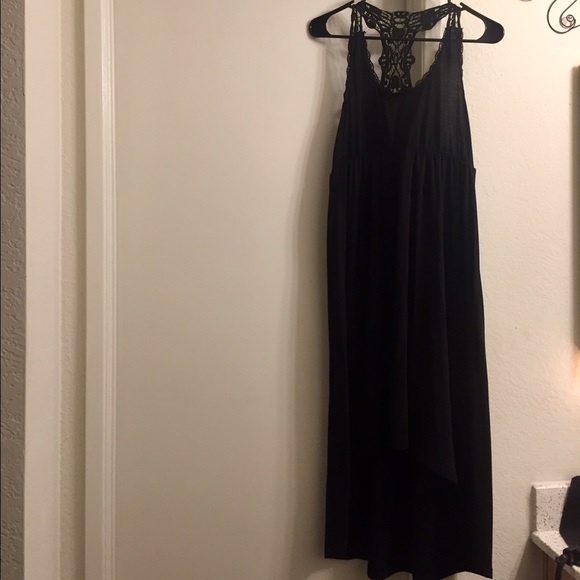 Dresses & Skirts - Black Hi-Lo Maxi Lace Dress