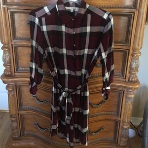 Max Studio plaid shirt dress