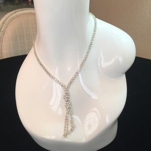Twisted rhinestone necklace.