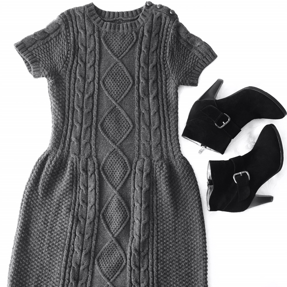 🆑Cable Knit Sweater Dress