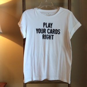 NWT Kate Spade Play Your Cards Right Tee