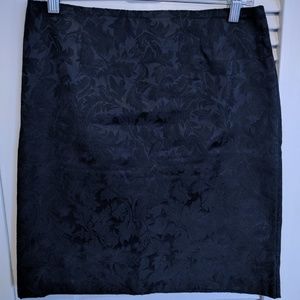 Black nature print skirt