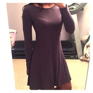 Long Sleeve Gray Dress
