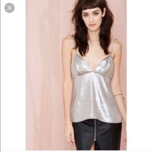 Nasty Gal silver cami