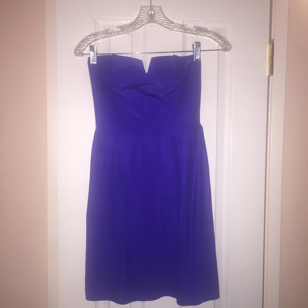 Amanda Uprichard Blue Strapless Dress ,size P