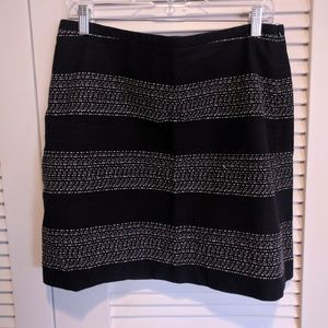 White dotted striped skirt