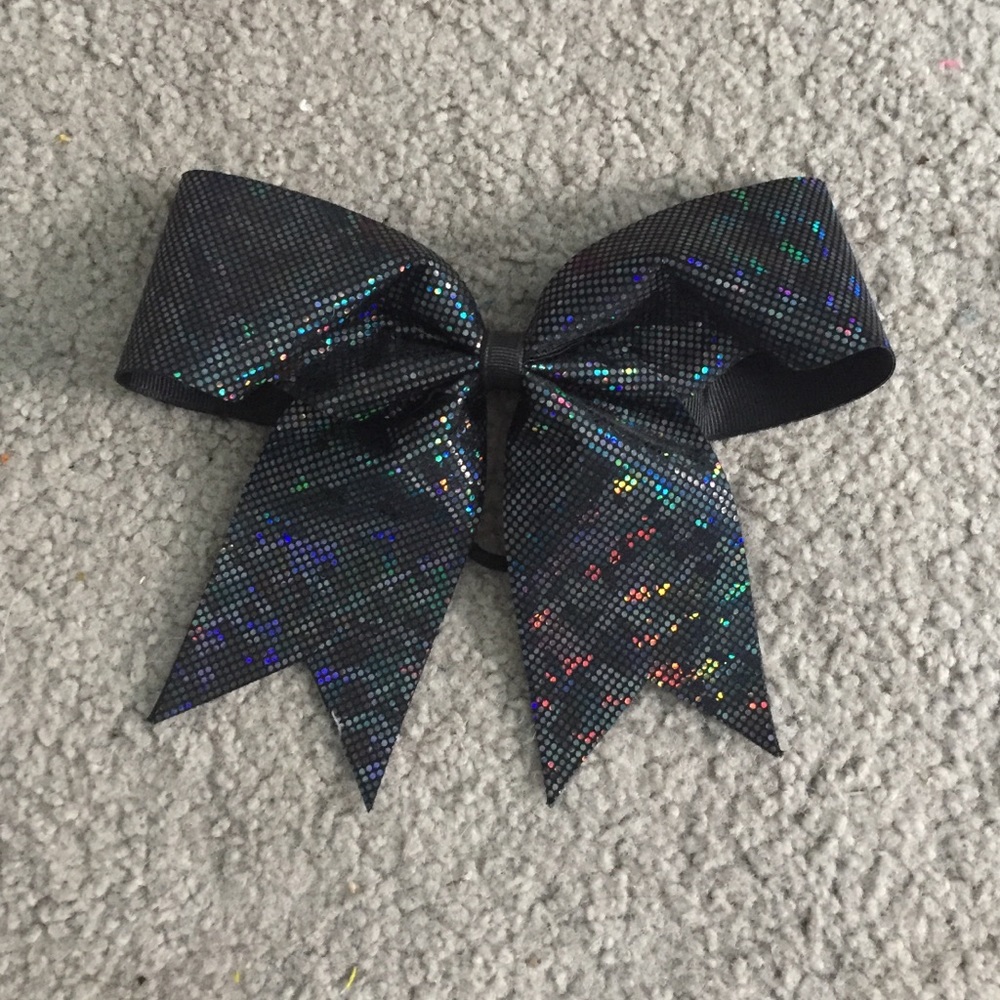 Black cheer bow