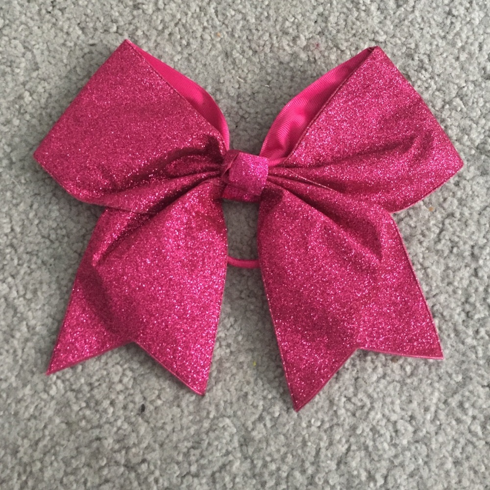 Pink cheer bow