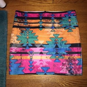 Nastygal Azteca Banded Skirt