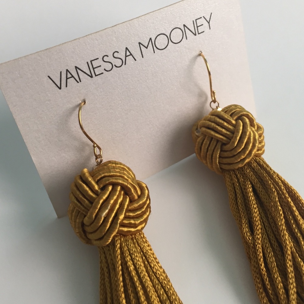 NEW Vanessa mooney Astrid tassel drop earrings