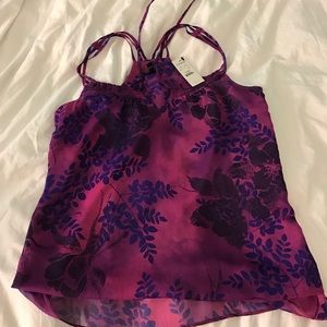 Sheer spaghetti strap floral design