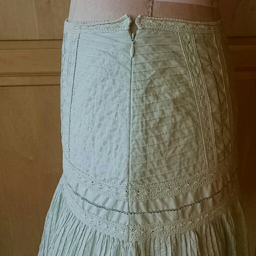 Mint green INC Cotton skirt - Picture 2 of 4