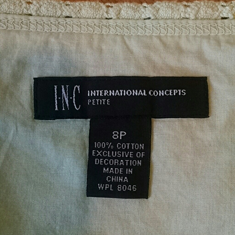 Mint green INC Cotton skirt - Picture 3 of 4