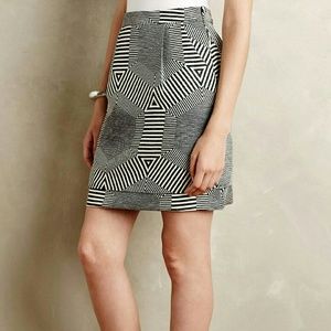 Anthropologie Geomaze MC Escher-inspired skirt