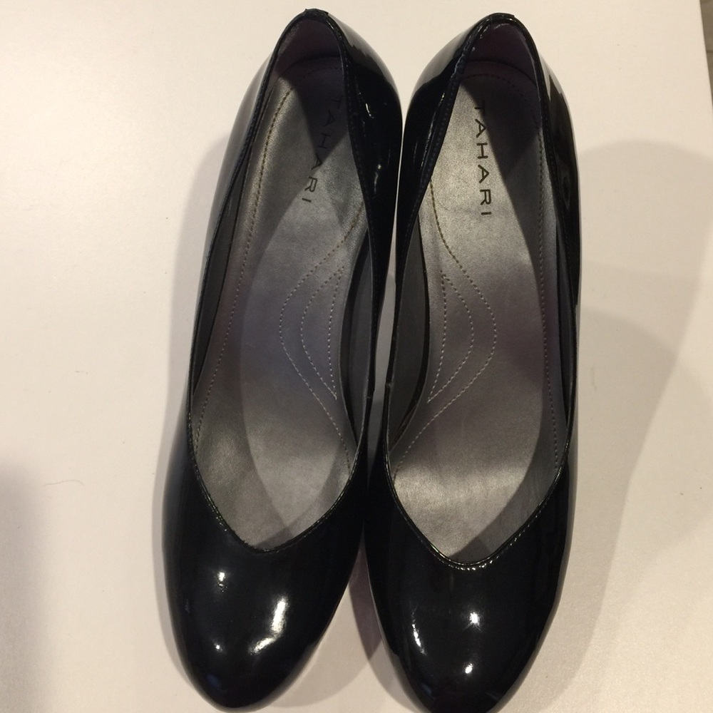 Tahari Black Patent Heels