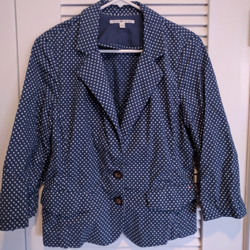 Polka dot button down shirt