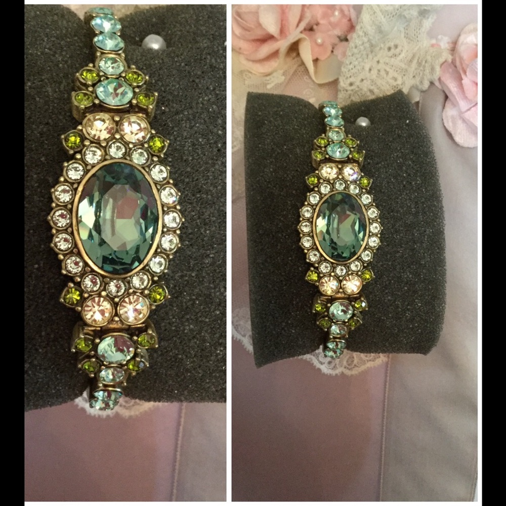 Heidi Daus green crystal bracelet