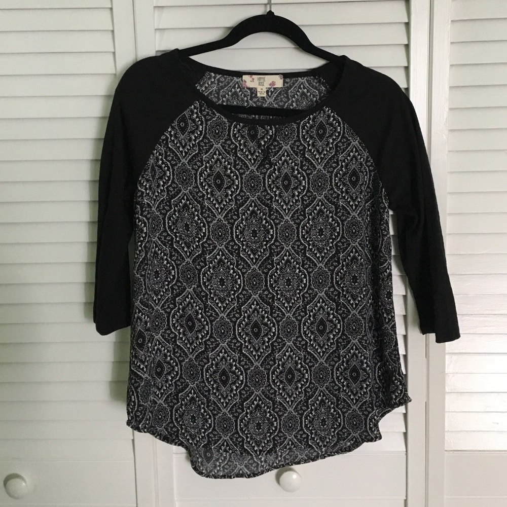 Black printed shirt