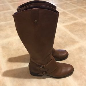 Brown riding boots