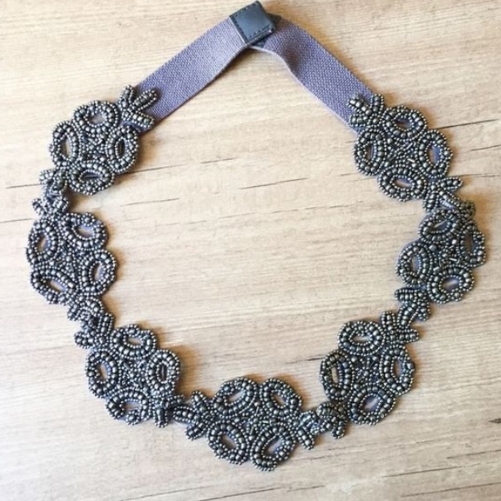 Anthropologie Bowline beaded stretch belt