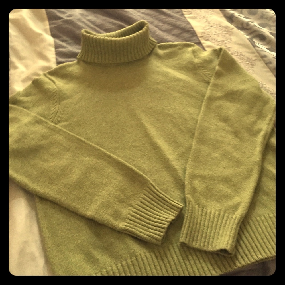 Light green super soft turtleneck sweater