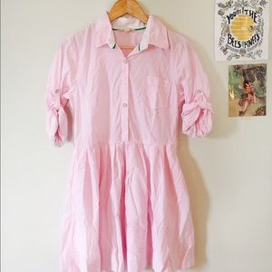 Pink & white striped Dress