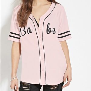 Forever 21 Pink Babe Jersey